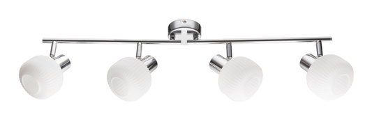 Lampa sufitowa ANDRUS srebrna 4x40W E14  elegancka klasyczna oprawa oświetleniowa do salonu sypialni korytarza garderoby