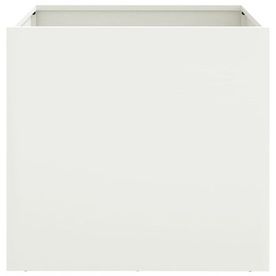 Donice, 2 szt., białe, 42x40x39 cm, stal