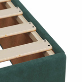 Łóżko Box Spring z materacem i LED Ciemnozielony 100 x 200 cm