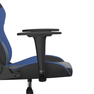 vidaXL Masujący fotel gamingowy, czarno-niebieski, sztuczna skóra model standard
