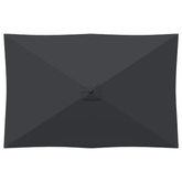 Parasol ogrodowy z podstawą 200 x 300 cm Poliester Prostokątny