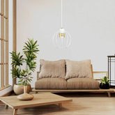 Lampa wisząca AJAX 1 WHITE/GOLD