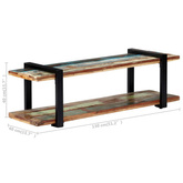 vidaXL Szafka pod TV, 130 x 40 x 40 cm, lite drewno z odzysku