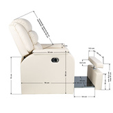 Fotel spa do pedicure Hilton kremowy 126885