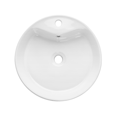 Umywalka nablatowa granada  47 cm, okrągła, z otw. na bat. CE-45-001-W Invena