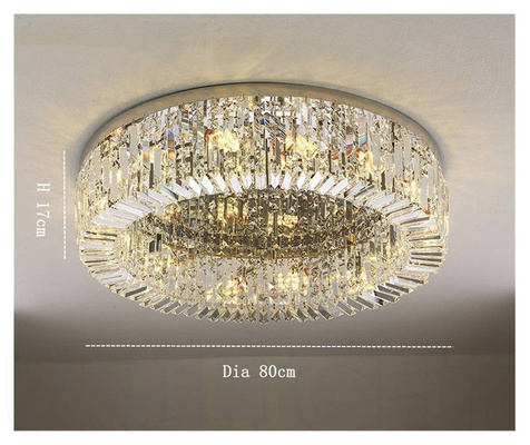Plafon kryształowy glamour, nowoczesny 80cm  STELLA SILVER