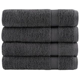 Ręczniki premium, SOLUND, 4 szt., antracytowe, 100x150 cm, 600 g/m?