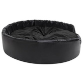 vidaXL Legowisko dla psa, czarne, 99x89x21 cm, plusz i ekoskóra