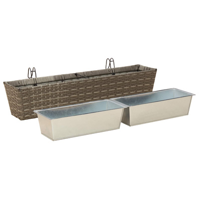 Balustrada 2 pcs 80 x 17 x 17 cm Metal