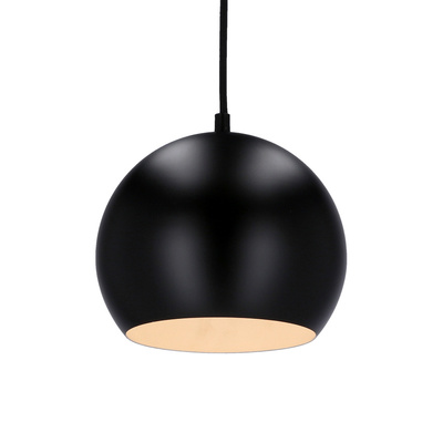 Lampa wisząca czarna E27 metal / drewno Flen Ledea 50101263