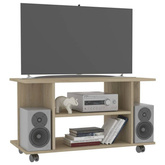 vidaXL Szafka pod TV, dąb sonoma, 80x40x45 cm, materiał drewnopochodny