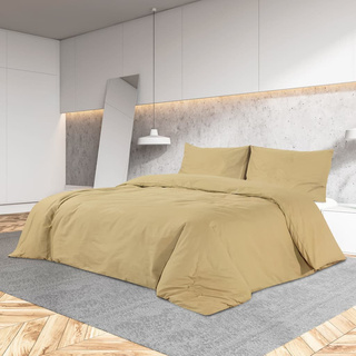 Zestaw pościeli, kolor taupe, 200x200 cm, lekka mikrofibra
