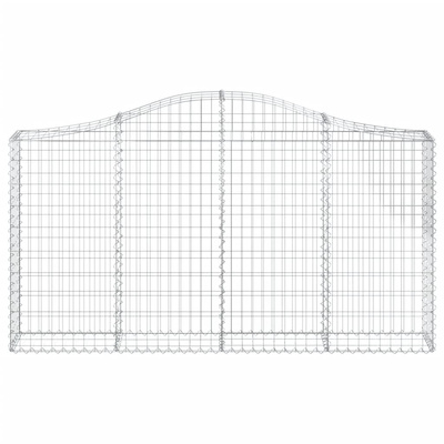 Kosze gabionowe, 11 szt, 200x30x100/120cm, galwanizowane żelazo
