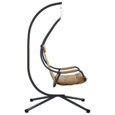 Wiszące krzesło jajo Ciemnoszary 94 x 107 x 196,5 cm Stal