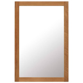 vidaXL Lustro, 60x90 cm, lite drewno dębowe