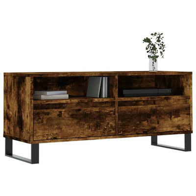 vidaXL Szafka pod TV, przydymiony dąb, 100x34,5x44,5 cm model standard
