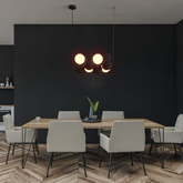 Lampa wisząca Szklana 4 kule Świetlne oraz 8 kul dzwiękochłonnych Szarych 4xG9 65cm Abruzzo Vino