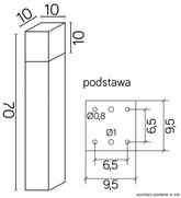 Lampa ogrodowa stojąca CB-MAX 700 AL