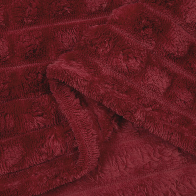 Koce narzutowe 6 pcs Bordeaux Czerwony 240 x 220 cm Polar