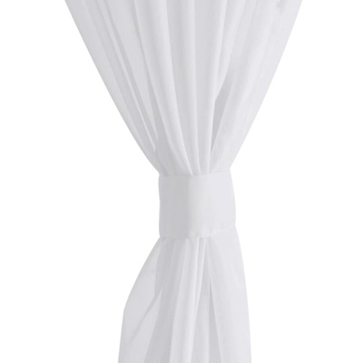 130199 Biała Prosta zasłona 140 x 245 cm 2 szt