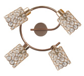 Lampa sufitowa York spot regulowana 4-punktowa do salonu metalowa