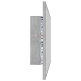 vidaXL Lustro łazienkowe LED, szarość betonu, 80x8,5x37 cm, akryl