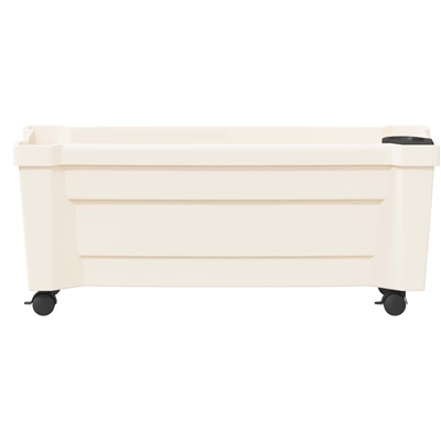 Donica Calypso z kółkami Biały 79 x 35 x 33 cm PP