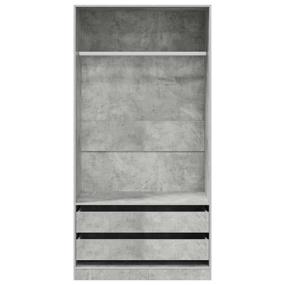 Szafa, szarość betonu, 100x50x200 cm, materiał drewnopochodny