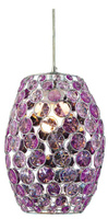 Lampa wisząca Corn metalowa pojedyncza fioletowa do sypialni E27