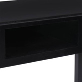 vidaXL Biurko, czarne, 108x45x76 cm, lite drewno paulowni