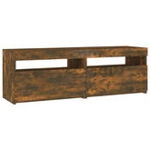 vidaXL Szafka pod TV z oświetleniem LED, przydymiony dąb, 120x35x40 cm wariant 4