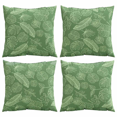 Poduszki rozrzucone Liść 4 pcs Wzór liścia 50 x 50 cm