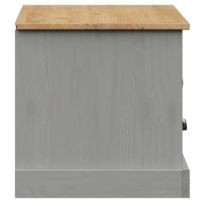 vidaXL Szafka pod TV VIGO, szara, 106x40x40 cm, lite drewno sosnowe