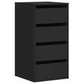 Komoda, czarna, 40x41x76 cm, materiał drewnopochodny