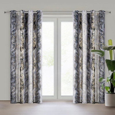 Zasłona Sofi stalowa 135x250