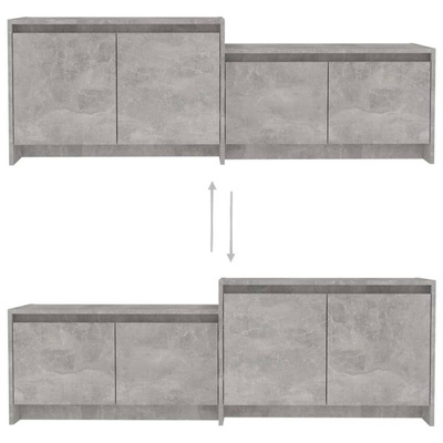 vidaXL Szafka pod TV, szarość betonu, 146,5x35x50 cm