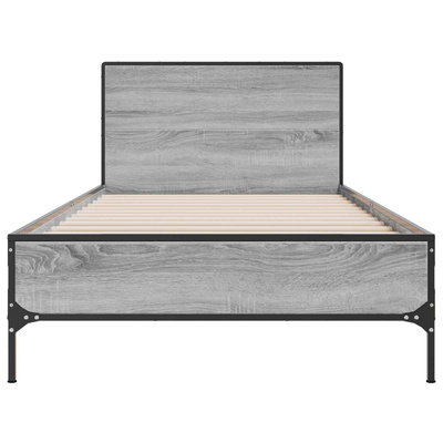 Rama łóżka z wezgłowiem Szary Sonoma 80 x 200 cm