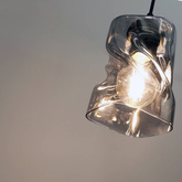Lampa wisząca szklana czarna/dymiona Felis 31-00118