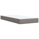 Łóżko Box Spring z materacem i LED Ciemnoszary 100 x 200 cm
