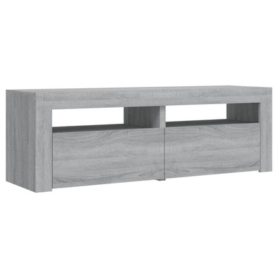 vidaXL Szafka pod TV z LED, szary dąb sonoma, 120x35x40 cm w kolorze cm