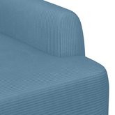 Sofa dwuosobowa z guzikowym pikowaniem niebieski