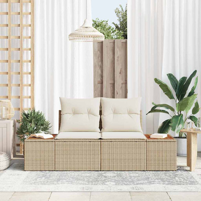 Sofa Ogrodowa Beżowy 184 x 62 x 85cm polirattan