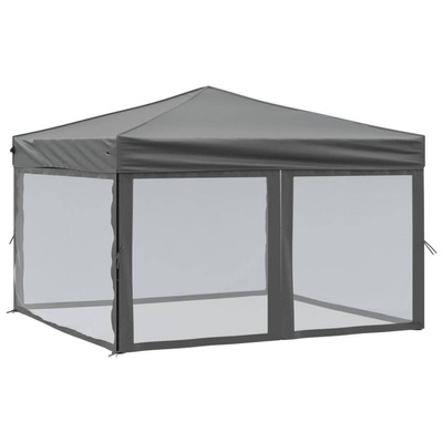 vidaXL Składany namiot imprezowy ze ściankami, antracytowy, 3x3 m