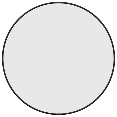 vidaXL Lustro ścienne, czarne, Ø 50 cm, okrągłe
