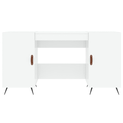 vidaXL Biurko białe z połyskiem, 140x50x75 cm, materiał drewnopochodny model standard