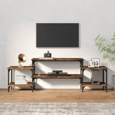 vidaXL Szafka pod TV, przydymiony dąb, 157x35x52 cm