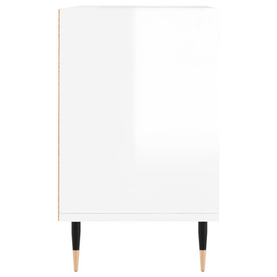 vidaXL Szafka pod TV, biała, wysoki połysk, 69,5x30x50 cm