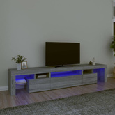 vidaXL Szafka pod TV z oświetleniem LED szary dąb sonoma 215x36,5x40cm
