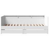 Łóżko dzienne z szufladami, bez materaca, białe, 90x200 cm model standard