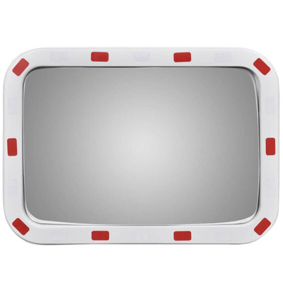 Convex lustro drogowe prostokątne 40 x 60 cm z odblaskową ramą